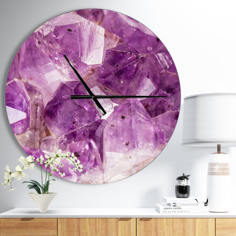 Horloge murale mauve améthyste mauve, Moyen