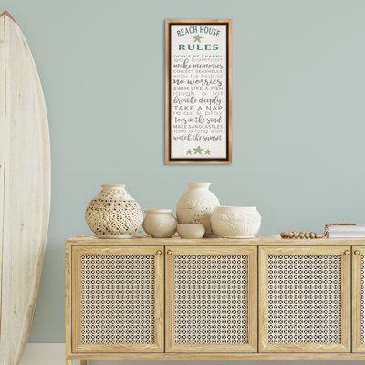 Cadre flottant Fun Rules Beach Rules, design par Seven Trees Design