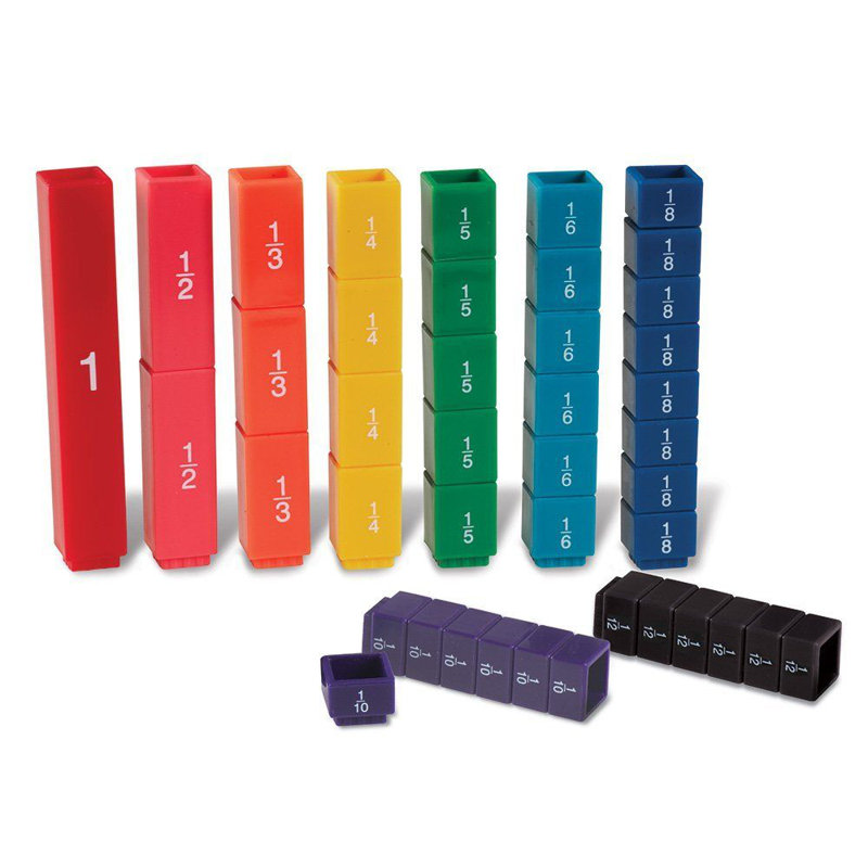 Ensemble de chiffres de fraction cubes en tour 51 pièces