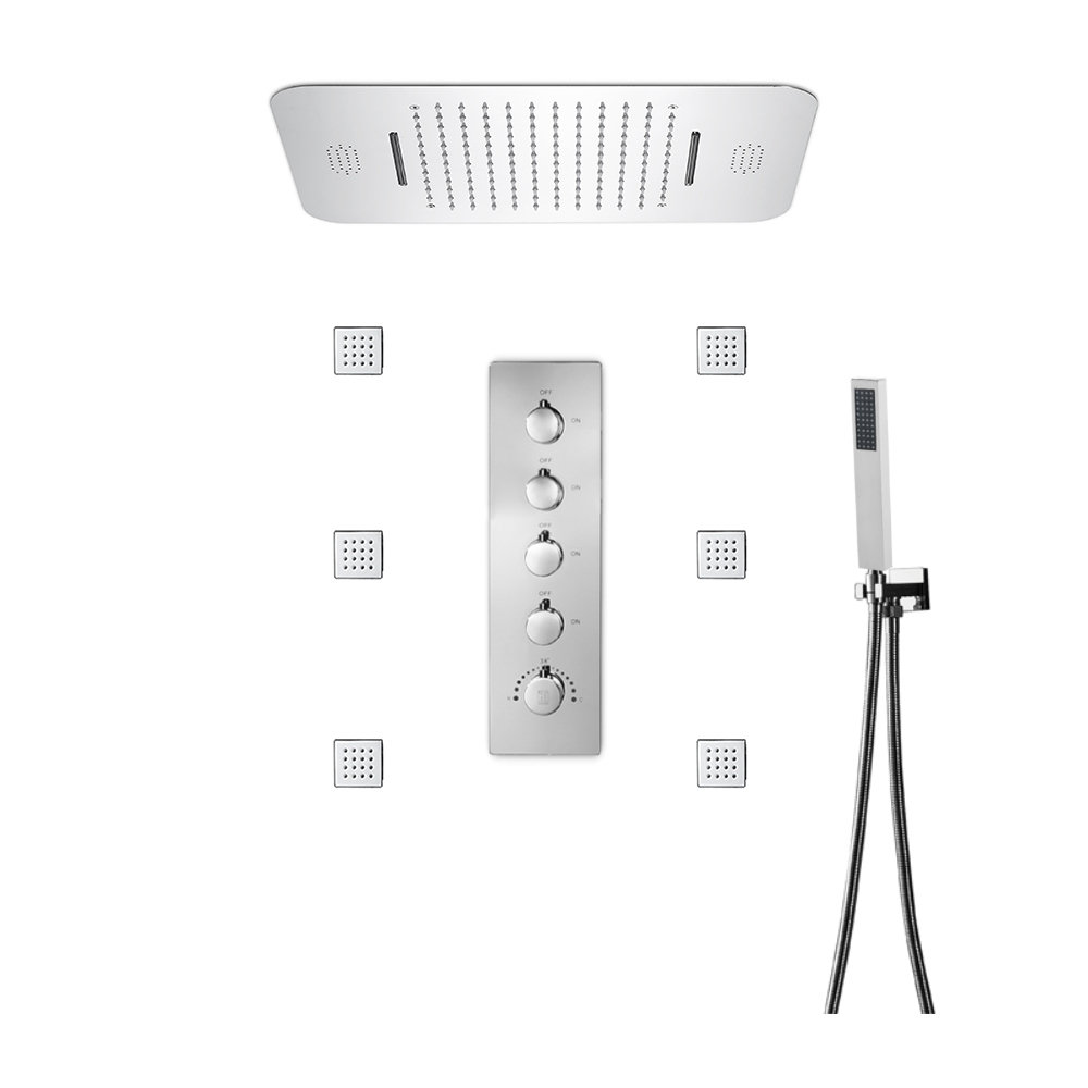 Wonderland America Thermostatic Complete Shower System with Rough inValve Wayfair