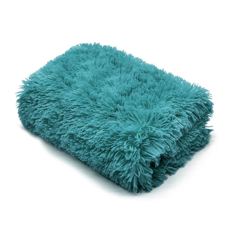 Busina Throw Blanket, Teal