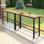 Table de bar rectangulaire en métal pour l'extérieur (ensemble de 2)