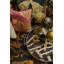 Leather Round Tray with Zebra Inlay - Springbok Horn Handles
