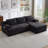 L-Shaped Cloud Sectional Sofa With Deep Seat,No Assembly Required,Modular Couches Sleeper For Living Room,Bedroom,Apartment-2028896479-2028896475