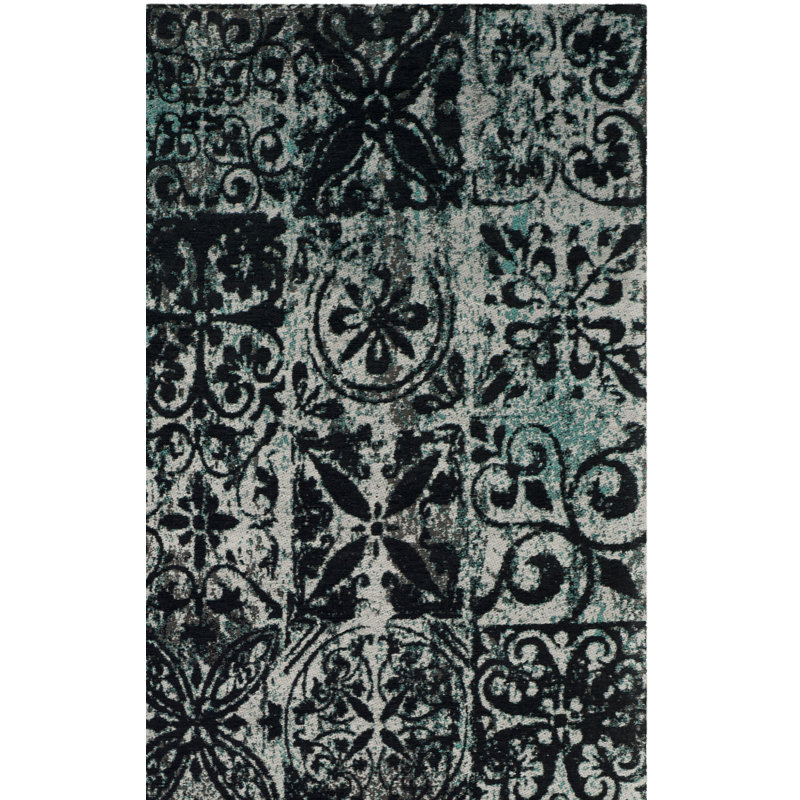 Tapis bleu/noir sud-ouest Goulburn, Rectangle 5 pi x 8 pi