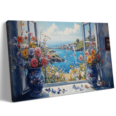  Fleur, art mural rustique, impression florale, fenêtre, peinture, nature morte botanique, décoration pour chambre à coucher, salle de bain, photos murales, 12 x 18 pouces