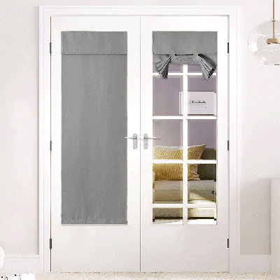 Blackout Small Door Curtain for Kitchen, Privacy Thermal Insulated Door Window Curtain for Classroom Window/Small Front Back Door/Office, 1 Panel