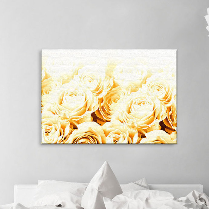 Bed Of Roses - Print on Canvas, 100cm H x 150cm W x 4cm D