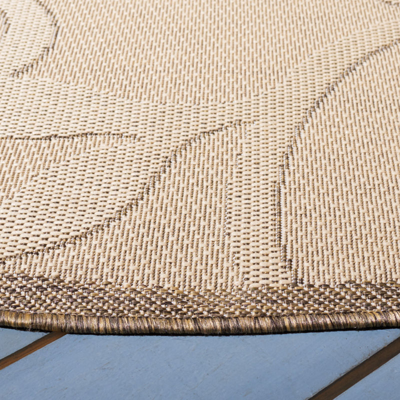 Herefordshire Performance Floral Indoor/Outdoor Area Rug, Round 5'3"