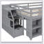 Lit mezzanine avec bureau d'écriture rétractable et tiroirs-520262948