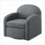 Sièges d'appoint de salon | Fauteuil demi-tonneau pivotant à 360 degrés en tissu gris froid-1616381501
