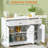 Kitchen Cabinet With 2 Drawers And Adjustable Shelves, White For Sideboard Storage Sideboard, Modern Shelving Efficient Home
