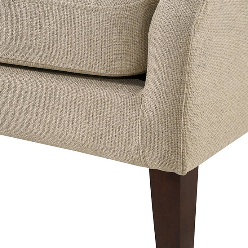 Fauteuil rembourré Bekka l 30,59 po, Lin beige