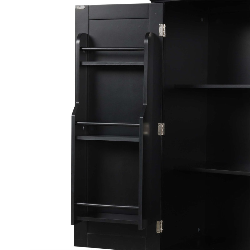 Bathroom Storage Cabinet With Doors And Drawer, Multiple Storage Space,Adjustable Shelf