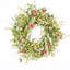 26" Artificial Farmhouse Twig Berry Blossoms Cluster Greenery Mini Eucalyptus Daisy Spring Summer Wreath For Front Door