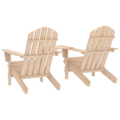 Adirondack Chairs Patio Adirondack Chair with Tea Table Solid Wood Fir
