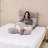 72.8" U-Shaped Reclining Pillow with Adjustable Backrest, Pregnancy Pillow with Removable Cover