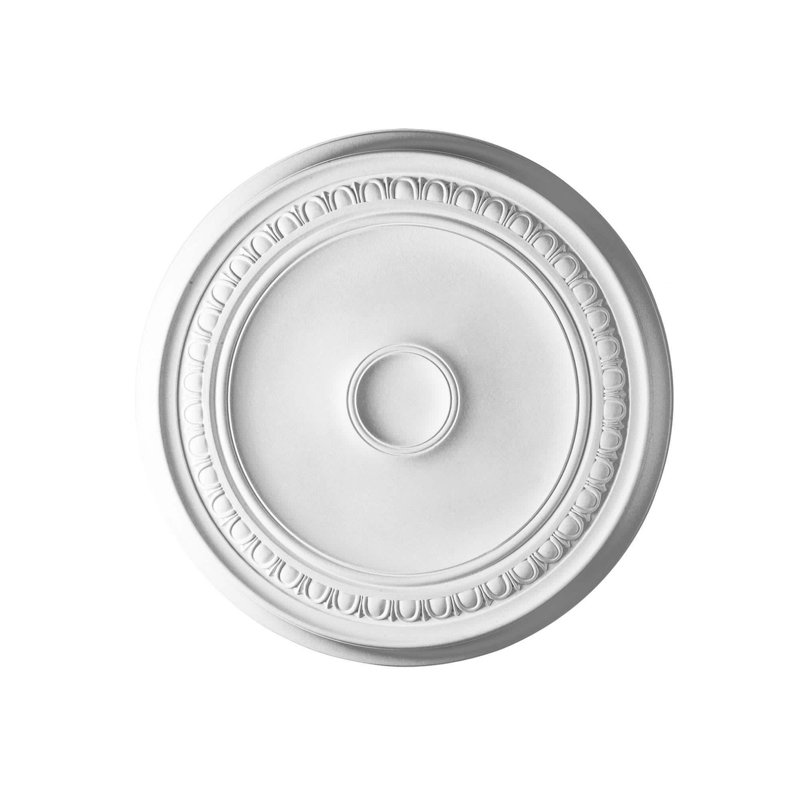 Médaillon de plafond en polyuréthane blanc apprêté 24-3 / 8 po x 1-5 / 8 po