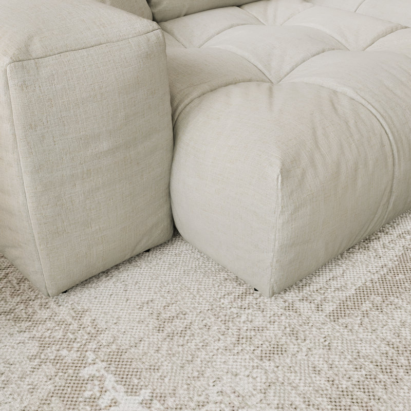 Canapé modulaire modulaire, siège à combinaison profonde surdimensionné, housses de coussin amovibles et lavables, tissu, rembourrage en duvet