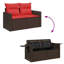 62cm Wide Patio Sofa with Cushions