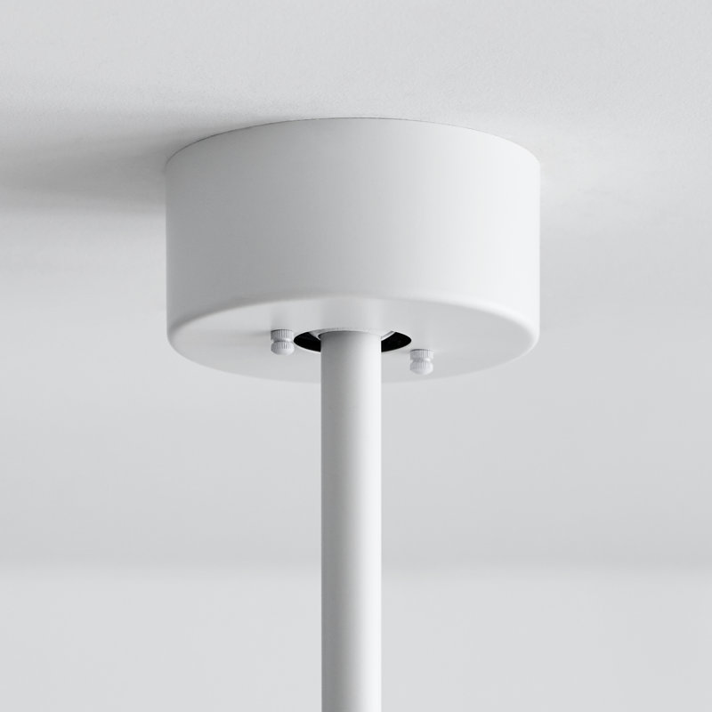 Ventilateur de plafond standard à 3 pales Adna avec commande murale et ensemble d'éclairage inclus, Blanc mat, 44", Blanc mat