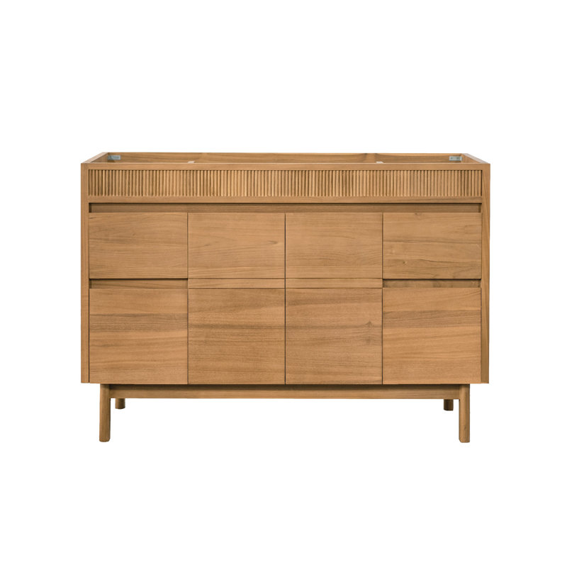 Kayla Meuble-lavabo simple en teck naturel