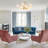12 - Light Tiered Glass Globe Linear Sputnik Semi Flush Mount