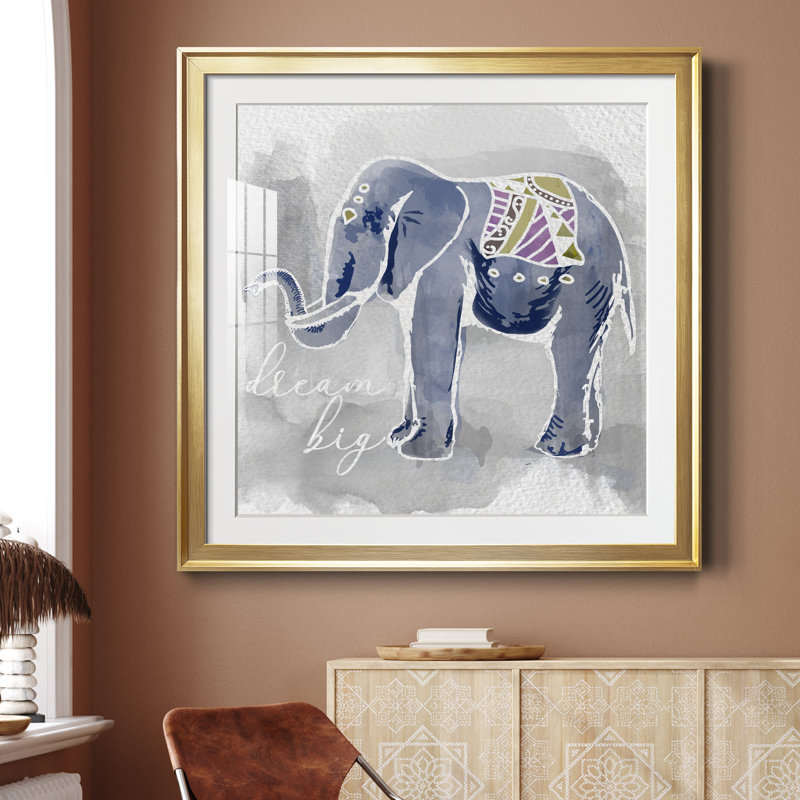 Dream Big - peinture encadrée, H 34,5 po x l 34,5 po x P 1,5 po, Encadrement doré