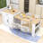Cleanthes Kitchen Island with Extendable Dining Table, Cabinet and Integrated Power Ports-940169685