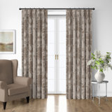 Country Lane Toile  Natural Cotton Pinch Pleat Drapery Panel Set of 2