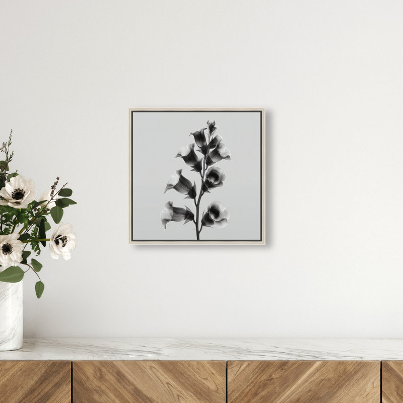 Ossified Petals I Print by Oliver Gal, 13"H x 13"W, Silver Floater Frame