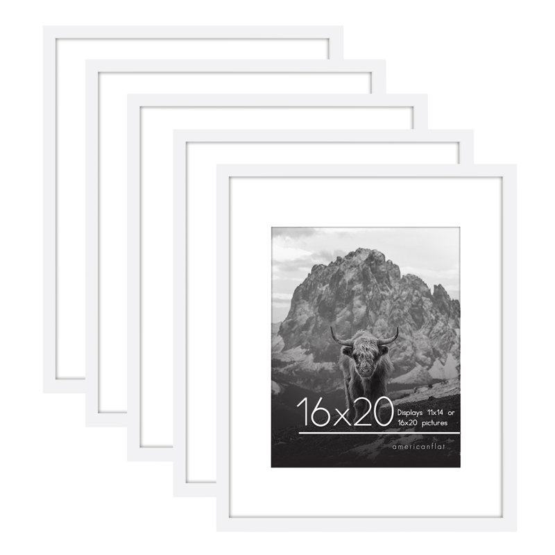 Cadres muraux avec passe-partout Gallery, Acajou, 13 po x 19 po avec passe-partout pour 11 po x 17 p