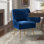 Chaise d'appoint en velours Magallanes