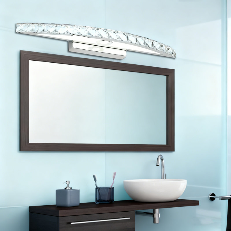 Applique murale pour salle de bain moderne en cristal avec lumière DEL K9