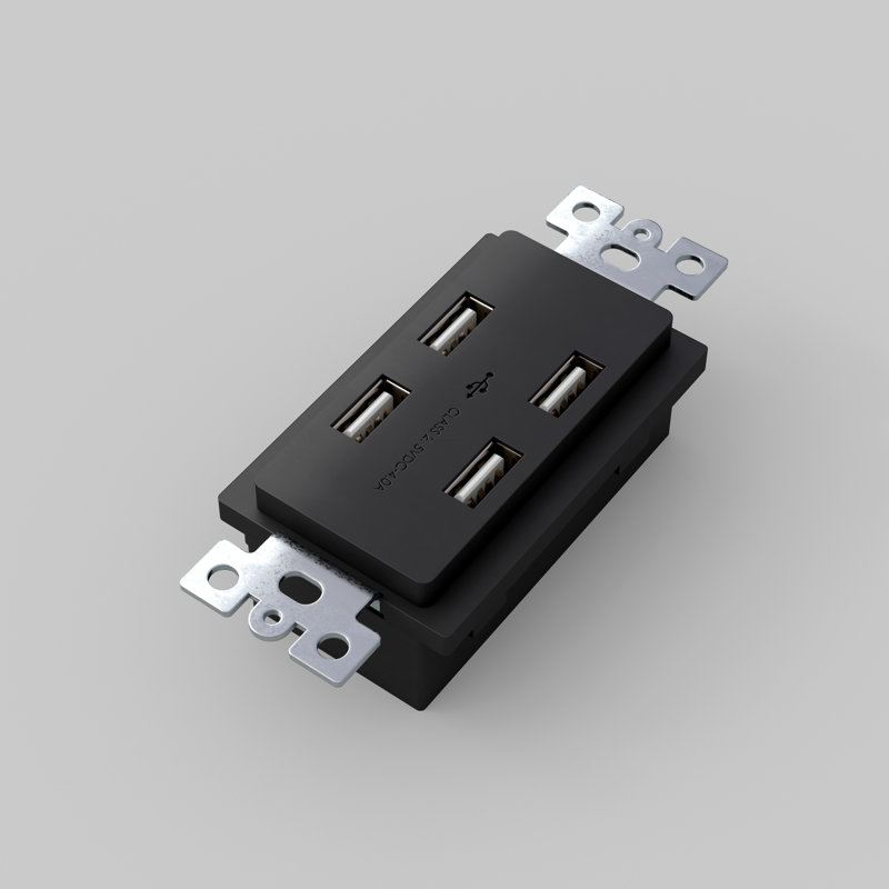 Outlet Module / USB / Black