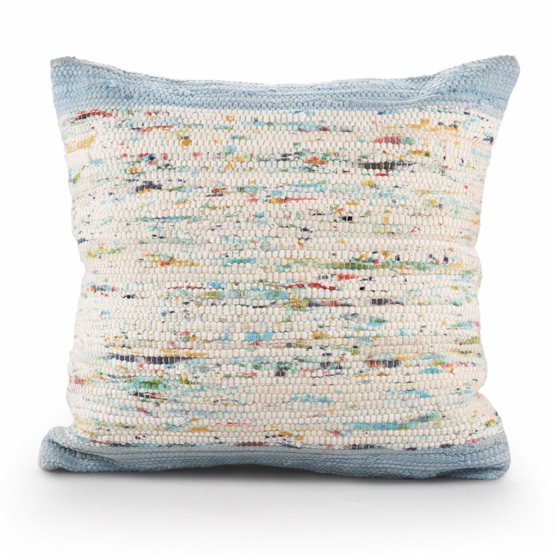  Reversible Pillow Insert, Light Blue/Off-White  Abstract