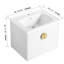 Meuble-lavabo mural moderne de 60 po Blanc brillant, avec évier et tablettes de rangement. Bassin en céramique, contreplaqué robuste. 2 armoires et lavabos. Assemblage requis. Rangement blanc brillant. Le meuble-lavabo n'est pas entièrement-2074162759