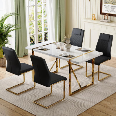 Minday Double Pedestal Dining Set