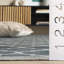 Tapis géométrique lavable à la machine Shealin-675276752