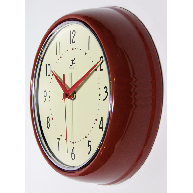 Horloge murale Desdra, Petit, Rouge