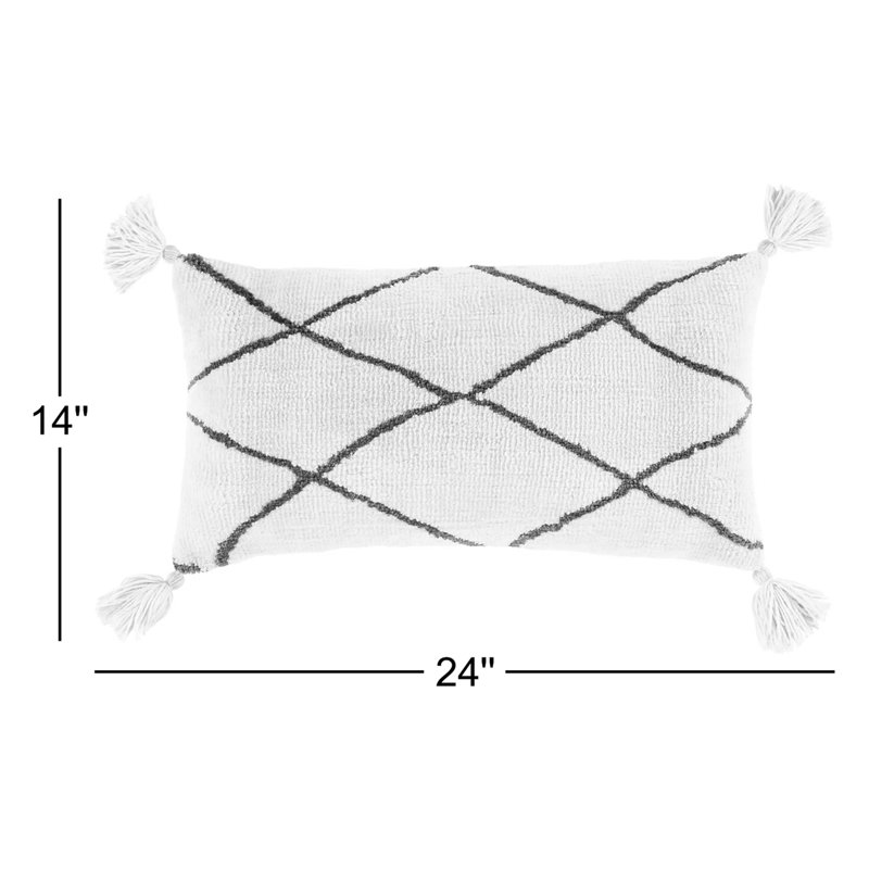 Hansen Tassels Reversible Throw Pillow, Down