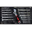 Boîte à outils 20 po 3 en acier avec outils, noir et rouge, usure, métal, plateau de rangement supérieur, poignée de transport pour le garage, la maison, trousse portative pour utilisation sur poste de travail et glissière à roulement solide, utilisations multiples-1735421146