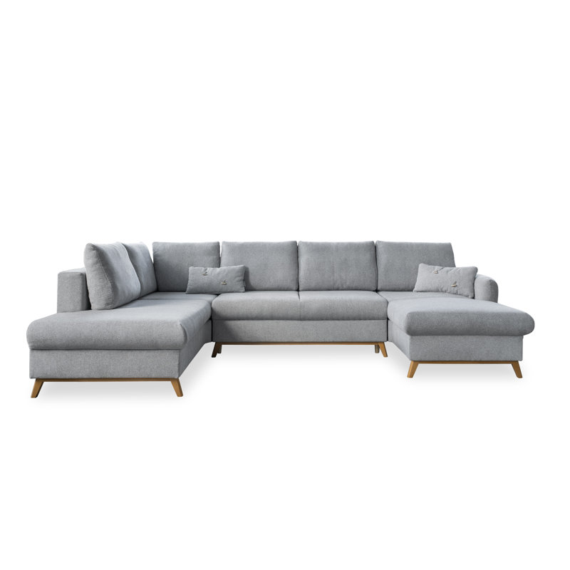 Scandic Lagom 8 Seater Sofa Bed, Left Hand Facing, Light Grey