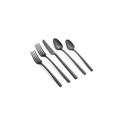 Cambridge Silversmiths Nylah 20-Piece Flatware Set, Service for 4 - Black Satin