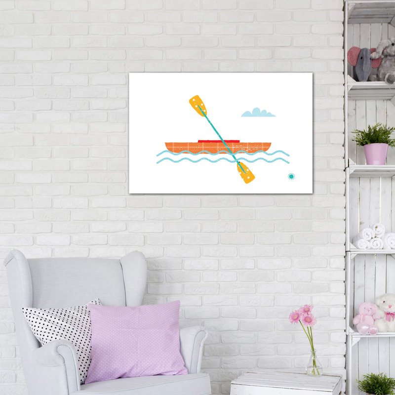 Kayak - reproduction d'impression, Pas de tapis, Toile tendue, H 32 po x l 48 po x 1,5 po