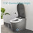 17.5" Comfort Height Smart Bidet Toilet Combo 3 Color Options One-Piece Intelligent Toilet with Foam Shield Auto Open Close Lid, Heated Seat Warm Air Dryer 12" Rough-in Modern Bathroom Smart Toilet with Bidet-126142134