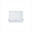 Grand lit plateforme escamotable en pin massif blanc doux pour chambre d'amis et bureau personnel