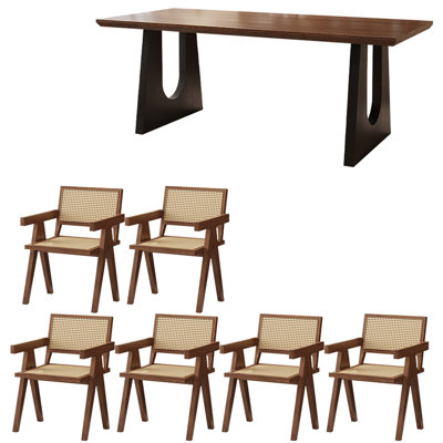 American Style Solid Wood Rectangular Dining Table