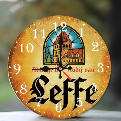 Horloge murale en bois 10 po, mouvement silencieux, à piles (piles AA non incluses), décor artistique, parfait pour les décorations