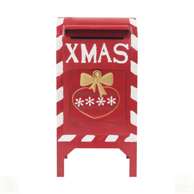 Décoration de boîte aux lettres festive en fer, parfaite pour ajouter de la joie et du charme des Fêtes à l'extérieur de votre maison.